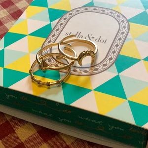 Stella and Dot 3 stackable rings